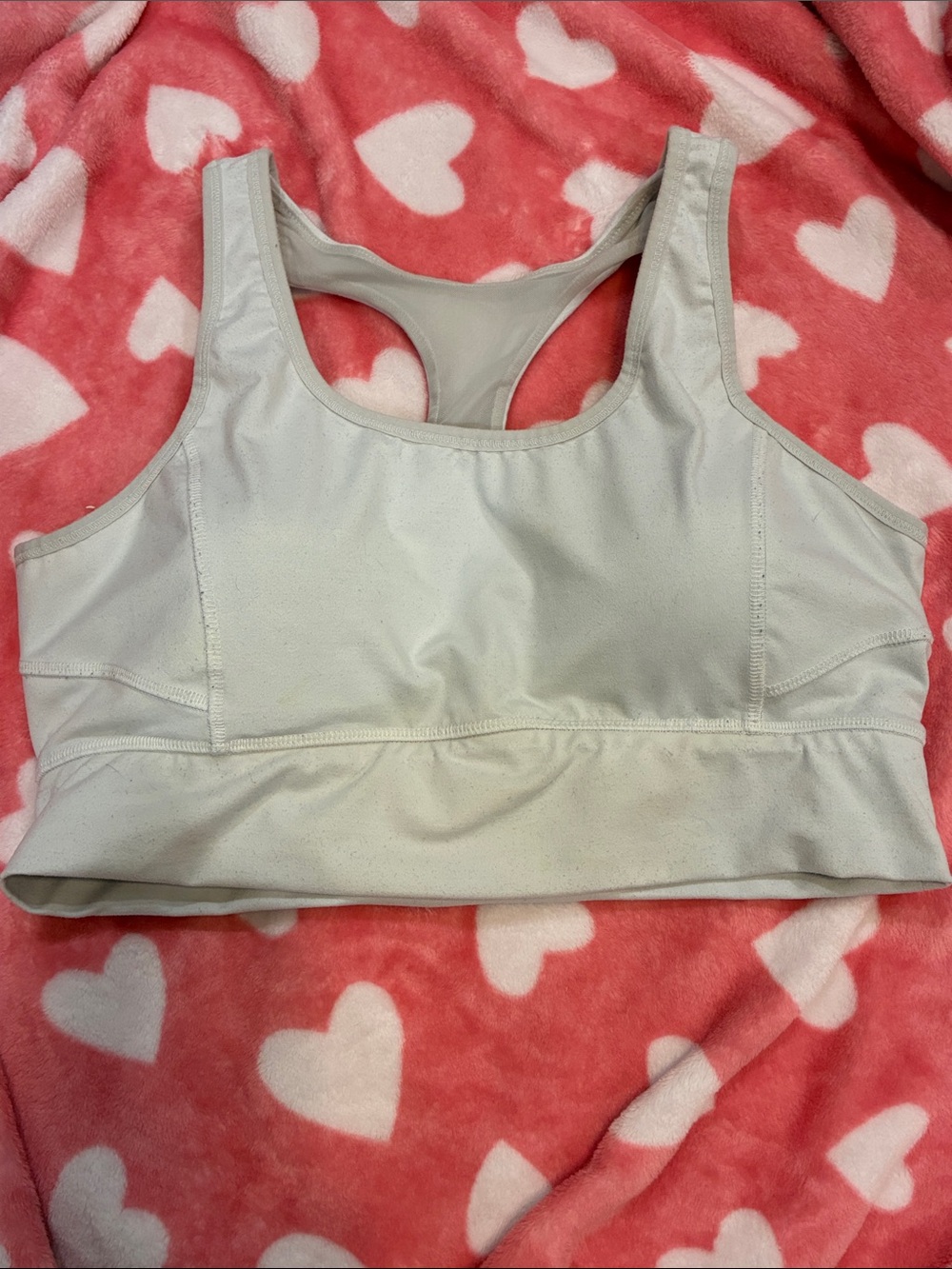 DSG White Sports Bra L | Built‑In Cups | Racerback | Supportive |  GUC Preloved